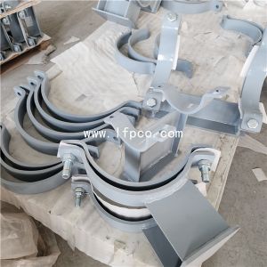 Epoxy coated pipe supports and clamps