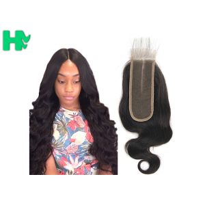 Buy cheap Raw Virgin 100% Human Hair Closure , Cuticle Aligned 2*6 Body Wave Lace Closure from wholesalers