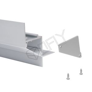 Buy cheap 60*55mm Ceiling Plaster LED Alu Profile With PC Cover For LED Strip Lighting from wholesalers