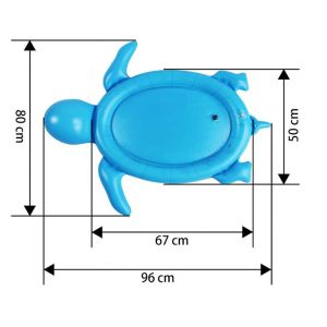 PVC Blue Turtle Water Cushion Water Pad Play Mat Baby Toddler Toy Summer Fun
