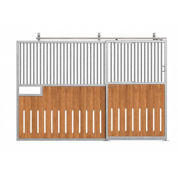 Bamboo Wood Luxury Horse Stall Fronts , Horse Stable Stall Sliding Door