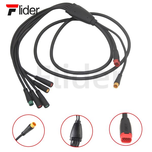 Quality Original OUXI V8 Fatbike Parts Waterproof Main Cable Multiple Functions Connector for 20 inch OUXI Ebike Accessories for sale