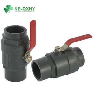 Buy cheap Normal Temperature PVC UPVC Plastic Two Piece Ball Valve with Stainless Steel Handle from wholesalers