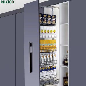 Buy cheap Smooth Sliding Tall Pantry Unit Kitchen Cabinet Baskets 5 Tiers from wholesalers