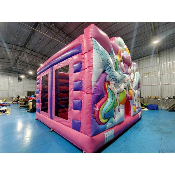 New Design Digital Printing Inflatable Bounce House With Slides Unicorn Inflatable Jumping Castle For Kids