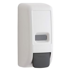 Buy cheap 800ml bag-in-box soap dispenser, ABS plastic, white color, all mounted, manual from wholesalers