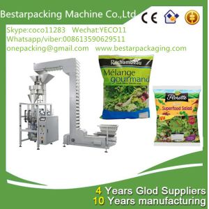 New design green leafy vegetable salad weighting and packaging machine,with