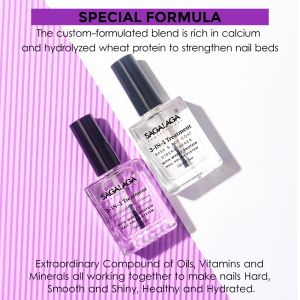 Buy cheap SAGALAGA 3 in 1 Top Coat Nail Polish Strengthener for Thin Nails Repair Growth Serum 15ml French Style MSDS Certified from wholesalers