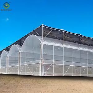 Buy cheap Practical Large Industrial Sized Greenhouse 30-100m Length Stable Structure from wholesalers
