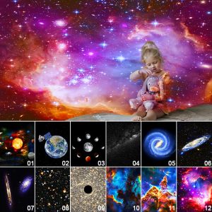 FCC Starry Sky Home Planetarium Light Projector Rotatable Multiscene
