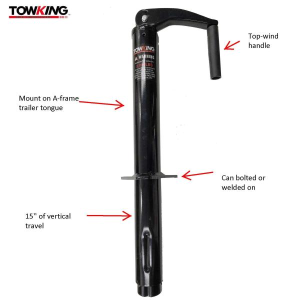 Buy cheap Durable ISO9001 Certification 2000lbs RV Trailer Jack Top Wind from wholesalers