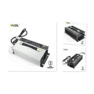 48V 30A Portable Battery Charger For Lithium Ion And Lead Acid Batteries Black