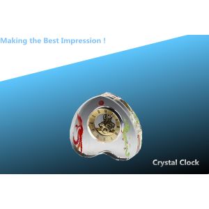 Buy cheap "s" crystal clock/glass "s" clock/heart-shaped clock/crystal clock/clock from wholesalers