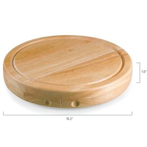 Natural Bamboo Wood Round Charcuterie Board Set Perfect for Chopping and