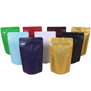 Buy cheap Matt Black aluminum foil compostable zipper side gusset flat bottom packaging coffee pouch bag with Valve from wholesalers