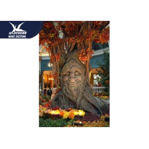 Amusement Equipment Outside Lifelike Animatronic Talking Tree Mouth Open And