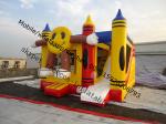 Buy cheap Happy face inflatable bouncer trampoline   Inflatable halloween  Moonwalk combo bouncy castle from wholesalers