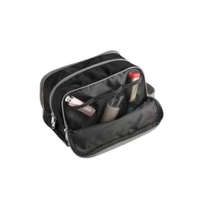 Buy cheap Premium Jacquard Polyester Fashion Cosmetic Bag With 3 Zip Pockets product