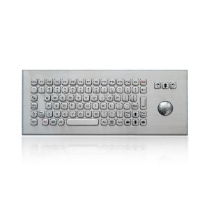 IP65 Industrial Metal Explosive Proof Keyboard With Trackball Panel Mount SUS304