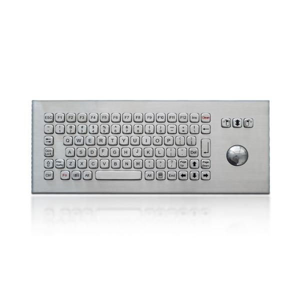 IP65 Industrial Metal Explosive Proof Keyboard With Trackball Panel Mount SUS304