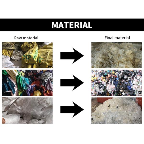 1000KG/H Twin Shaft Hob Shredder for Long Service Life Waste Comforter and Mulch Film