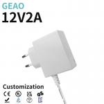 Buy cheap Dvd 12V 2A Power Adapters Wall Mounted 24W DC Plug Adapter VI Level from wholesalers