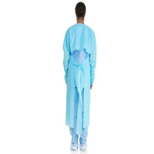 Buy cheap Long Sleeves Disposable Plastic Aprons , Blue Disposable Polyethylene Aprons product