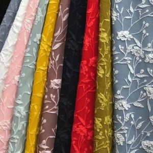 Buy cheap Flower Geometric Pattern 145cm Polyester Jacquard Fabric 200gsm Skin Friendly from wholesalers