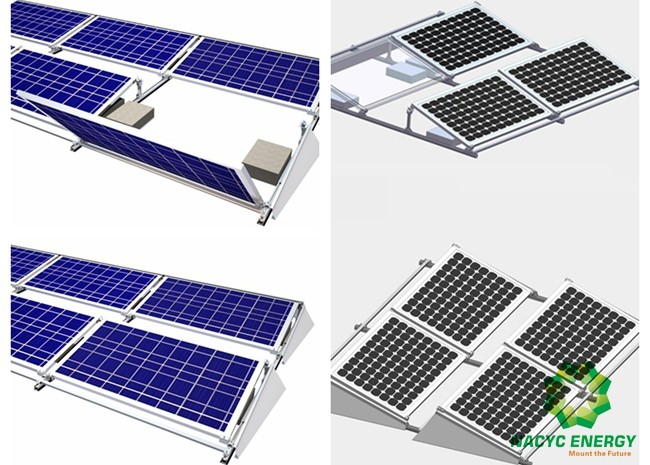 Buy cheap Flat Roof Ballasted Solar Mounting Systems Lightweight PV Mounting Brackets product