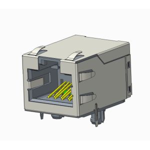 High Performance, 10G,RJ45 Modular Jack -CAT6 A, Shield, With LEDs.,RJE60-188