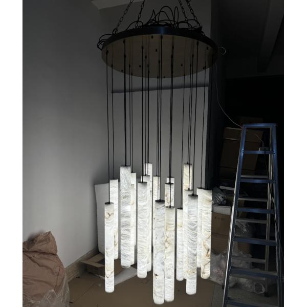 Quality 168W Staircase Lighting Chandelier 3000K 4000K 6000K Luxury Staircase Chandelier for sale