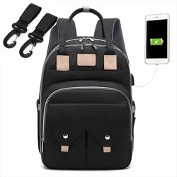 Buy cheap Large Capacity Mom Baby Bag Multi-function Waterproof Outdoor Travel Diaper Bag With USB Charging For Baby Care from wholesalers