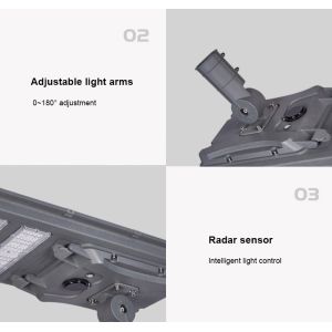 Buy cheap Led Street Light With Solar Panel 100w 1.5W Lumileds 3030SMD With Intelligent Control System from wholesalers