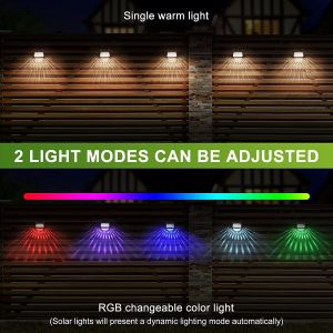 Buy cheap 20Lumens Black Solar Powered Fence Light with 4.5 Hours Charging Time and Warm White RGB Light Color from wholesalers