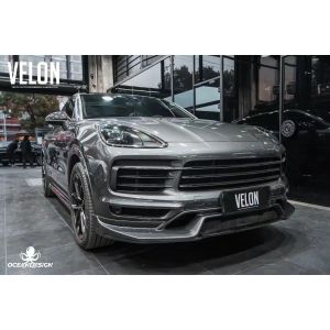Buy cheap Replacement 2019 Porsche Cayenne Body Kit Side Skirts Dry Carbon Fiber Diffuser Spoiler from wholesalers
