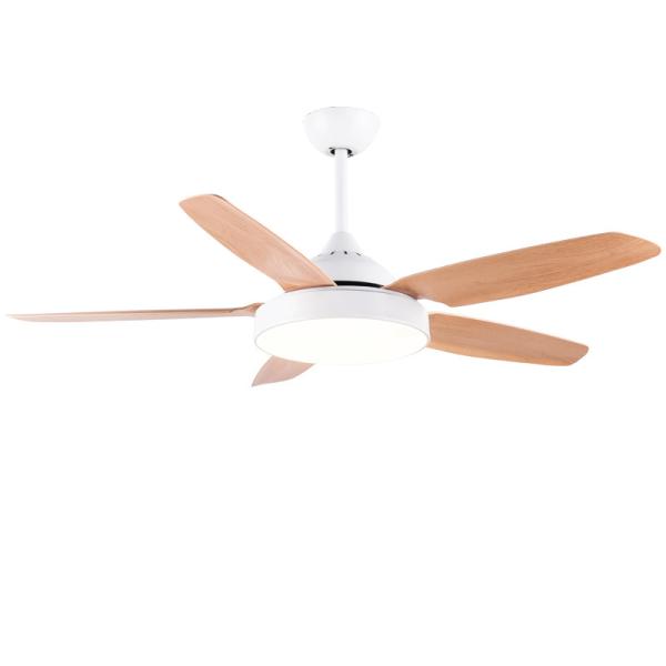 Buy cheap 5 ABS Blade Fandelier 52 Inch Ceiling Fan With Light White And Brown from wholesalers