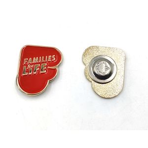 Buy cheap Shiny Gold Red Soft Enamel Badge with Magnetic Clasp for Custom Emblem/Lapel Pin Collection Available in 1 Inch Size from wholesalers