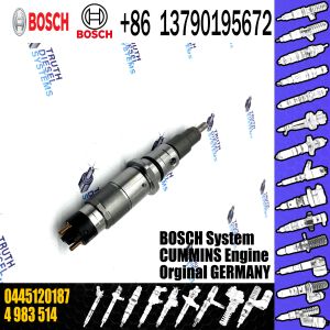 Buy cheap High Quality New Diesel Fuel Injector 0445120187 Common Rail Injector 4 983 514 For Cummins Enigine from wholesalers