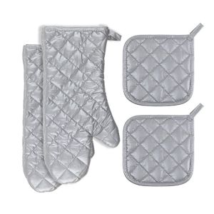 Buy cheap Waterproof Protective Silver Oven Mitts Heat Insulation Customized Patterns  from wholesalers