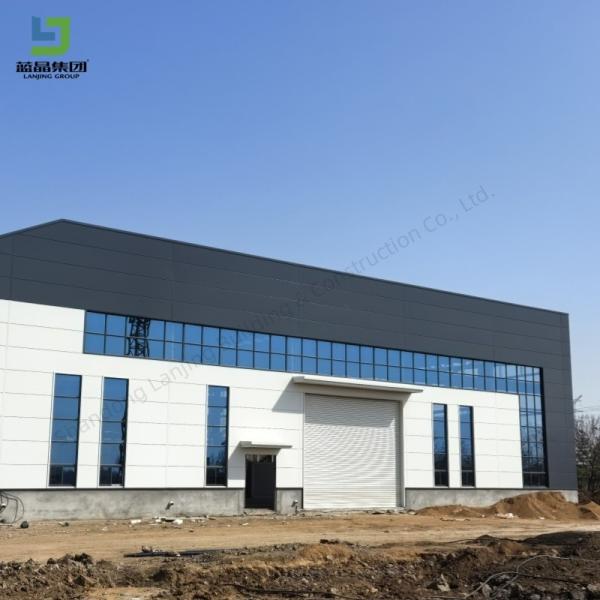 Quality Modern Steel Building Factory Light Industrial Steel Structure Building Warehouse Structural Steel Workshop Sliding  Door for sale