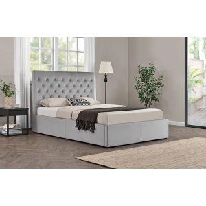 Buy cheap King Size Frabric Upholstered Bed Frame With High Headbroad For Bed Room from wholesalers