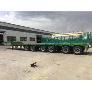 Buy cheap 6 Axles Heavy Duty Semi Trailers Loading 100t Heavy Low Bed Container Trailer from wholesalers