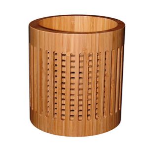 Buy cheap wholesale price round bamboo utensil holder for its special design from wholesalers