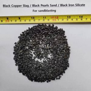 Buy cheap Black Copper slag black Iron-silicate black pearls sand 3~5mm for sandblasting medium from wholesalers