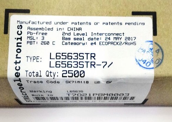 L6563STR PFC Transition Mode PFC 5mA 90uA Electronic Integrated Circuits