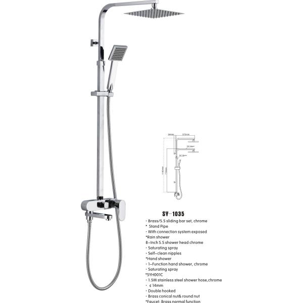 Quality Square Shower column with faucet SY-1035 for sale