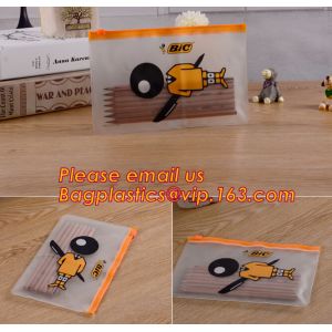 Buy cheap Logo Printed PVC Plastic Pencil Bag With Zipper, Custom pvc clear printed stationery zip lock plastic pencil bag from wholesalers