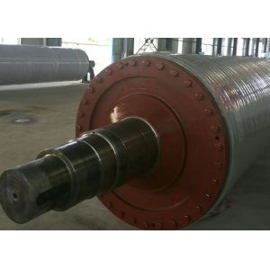 Rubber Or PU Covered Q345B Steel Felt Wire Leading Roller For Paper Machine