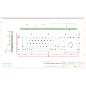 70 Keys Industrial Metal Computer Keyboard With Trackball / Stainless Steel