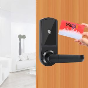 Buy cheap Black Mifare Hotel Smart Door Locks 1.5V Hotel Key Card Lock from wholesalers